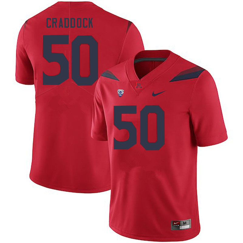 Men #50 Brandon Craddock Arizona Wildcats College Football Jerseys Stitched-Red